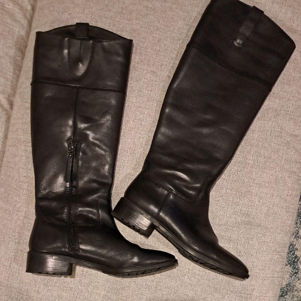 Nwot SAM EDELMAN DRINA Black Riding Boot. Sz 9.5. Perfect Condition